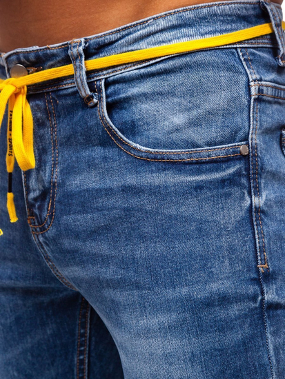 Μπλε μαρέν ανδρικό τζιν παντελόνι skinny fit Bolf KX565