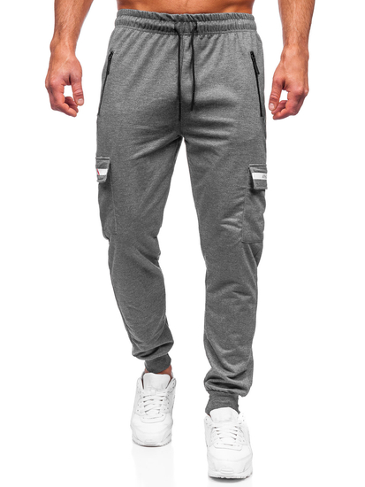 Ανθρακί cargo παντελόνια jogger ανδρικά Bolf JX5063