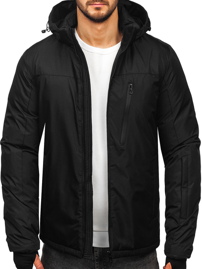 Μαύρο χειμωνιάτικο ανδρικό μπουφάν Bolf 91M9901