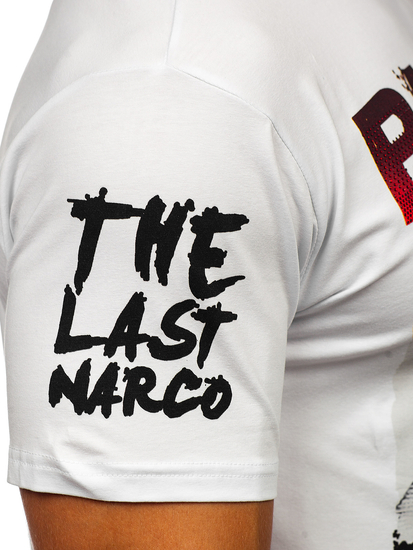 Λευκο T-shirt ανδρικο με εφαρμογες Bolf 192378