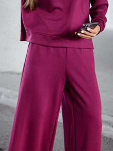 Γυναικεία αθλητική στολή βουτύρου 2 τεμαχίων Κόκκινο κρασί Bolf 821111