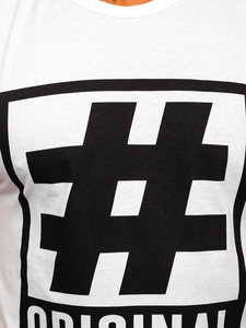 Λευκο μπλουζακι tank top με σταμπα Bolf 19802