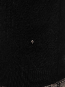 Μαύρο ανδρικό πουλόβερ Bolf MM6010