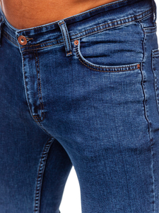 Μπλε μαρέν ανδρικό τζιν παντελόνι slim fit Bolf DP52
