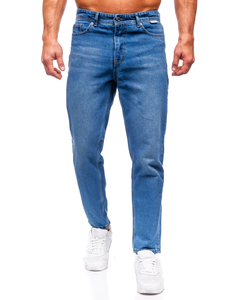 Μπλε τζιν παντελόνια ανδρικά regular fit Bolf GT22