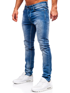 Μπλε τζιν παντελόνι ανδρικό slim fit Bolf MP0009B
