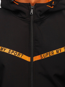 Μαυρο μπουφαν ανδρικο μεταβατικο softshell Bolf KS2181
