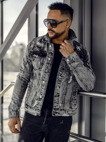 Γκρι τζιν μπουφαν ανδρικο Bolf AK588