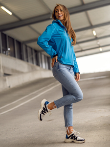 Μπλε γυναικείο μεταβατικό softshell μπουφάν Bolf AB056