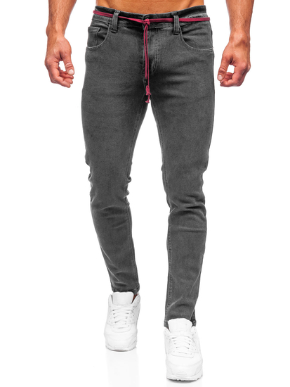Μαύρο ανδρικό τζιν παντελόνι skinny fit Bolf KX565-1
