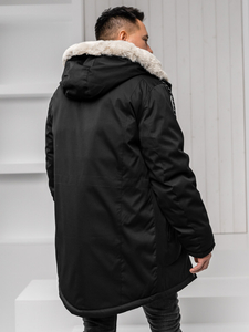 Μαύρο Ανδρικό Χειμερινό Μπουφάν Parka Bolf 5M3132A1